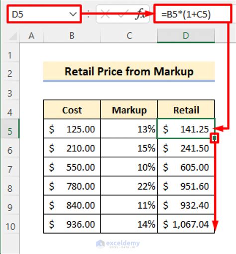 retail price calculation