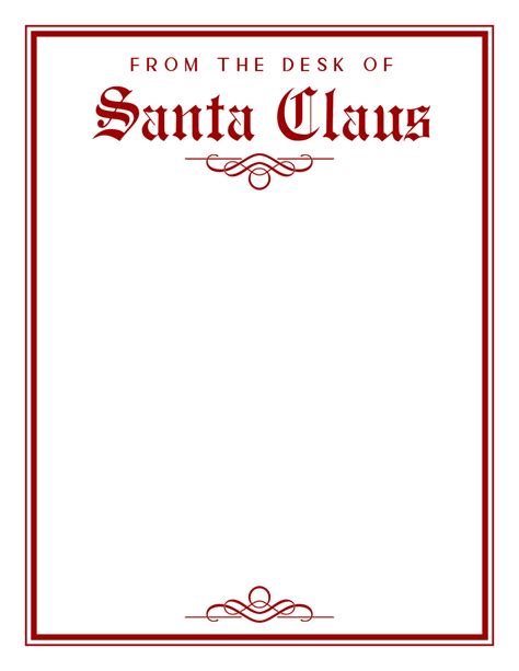 Santa Letterheads for Kids