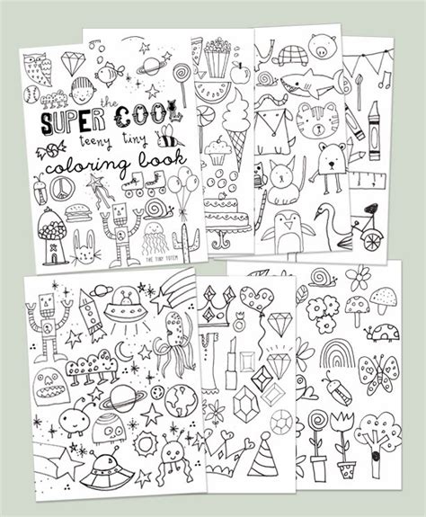 Science mini coloring book printables