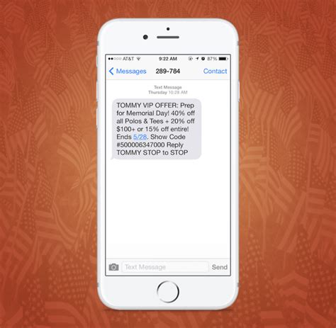 SMS messaging examples