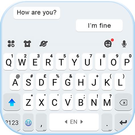 SMS messaging keyboard