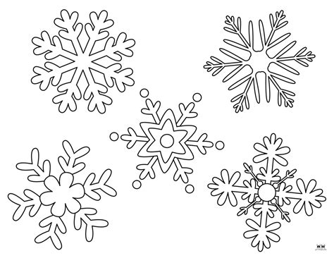 Snowflake coloring pages for kids and adults