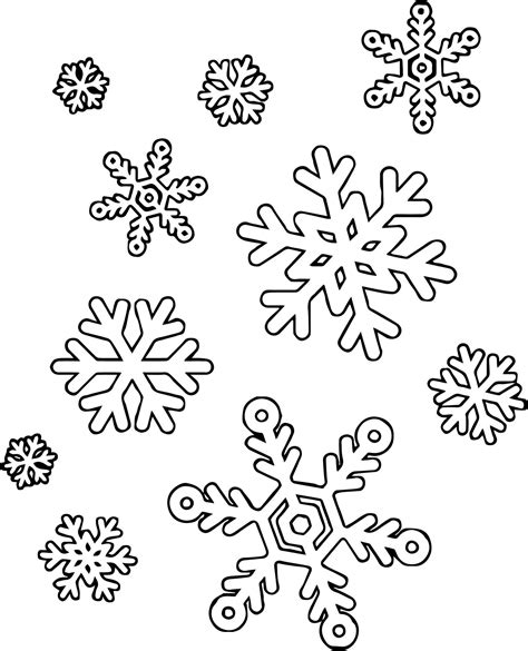 Snowflake coloring pages suitable for children