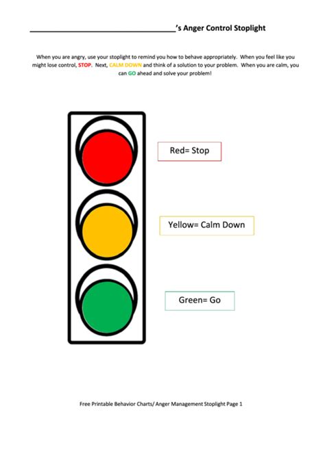 Stoplight Printable Worksheets