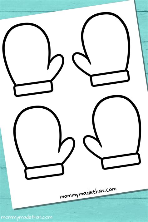 Types of mitten printables