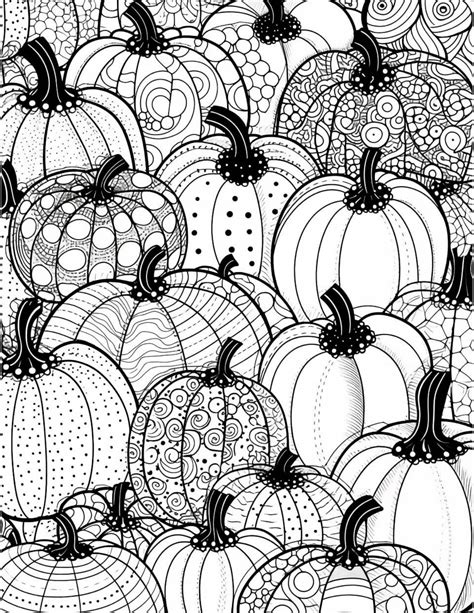 Types of pumpkin coloring pages