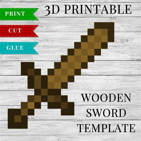 Wooden sword printable